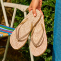 Rose Shimmer flip flop