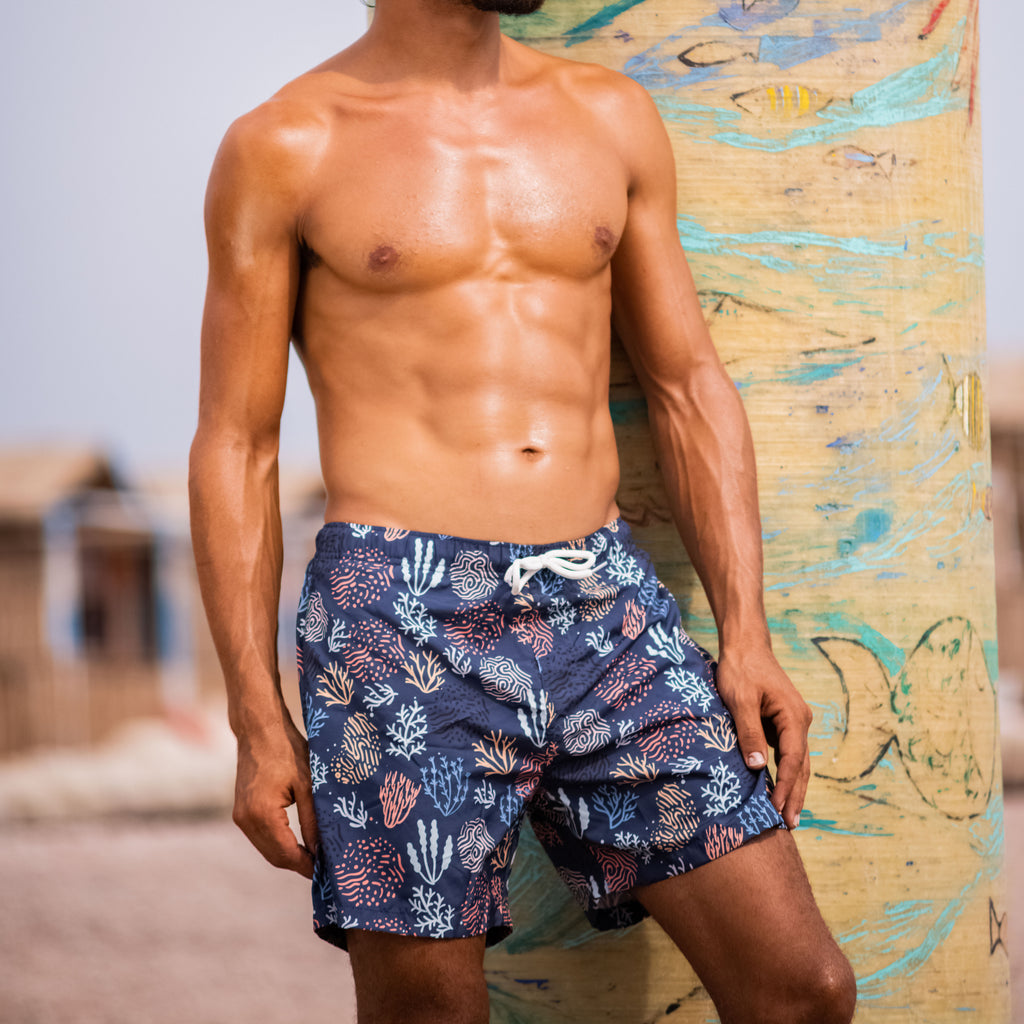 Blue Corals Swim Shorts