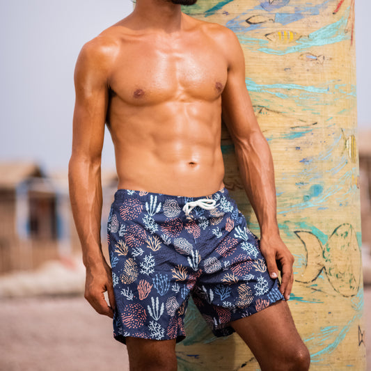 Blue Corals Swim Shorts