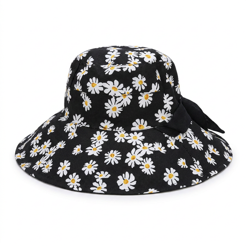 Daisy Sun Hat - Black