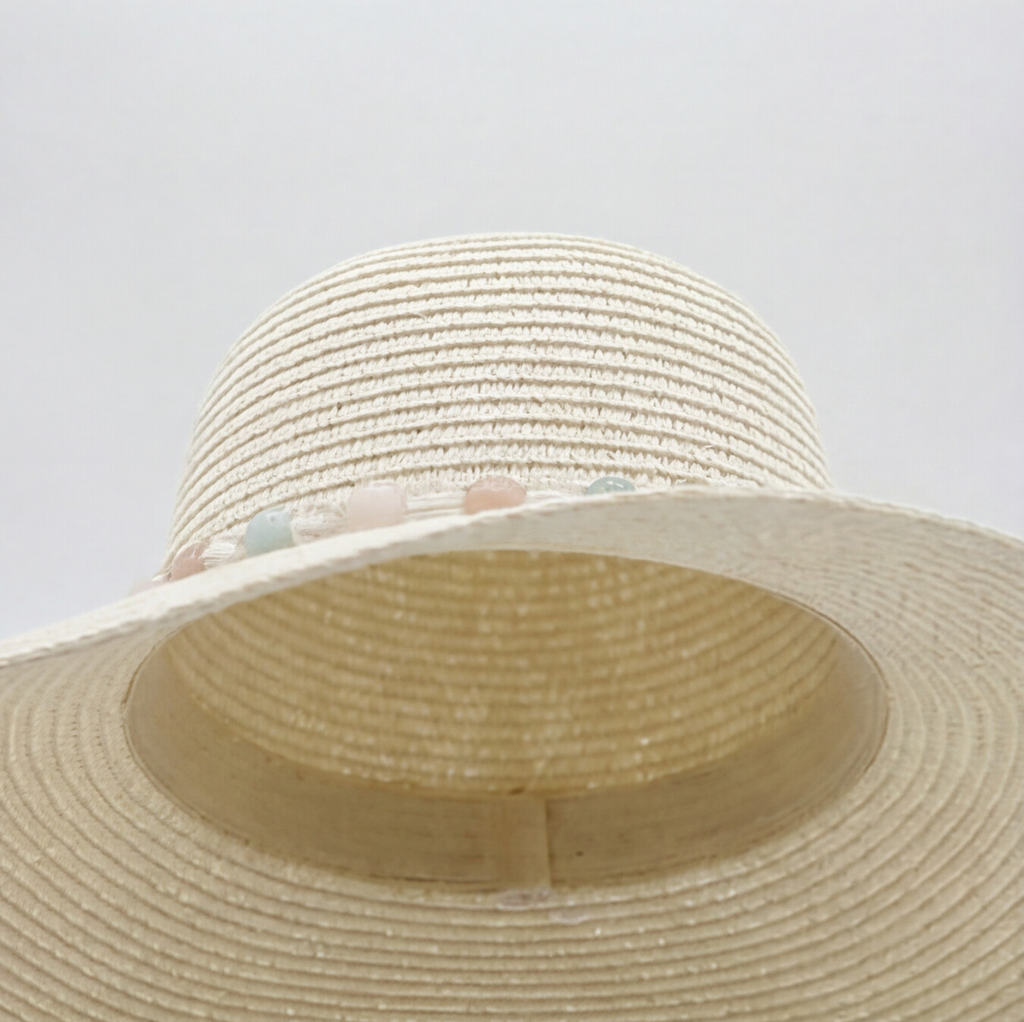 Pearl Straw Hat - Offwhite