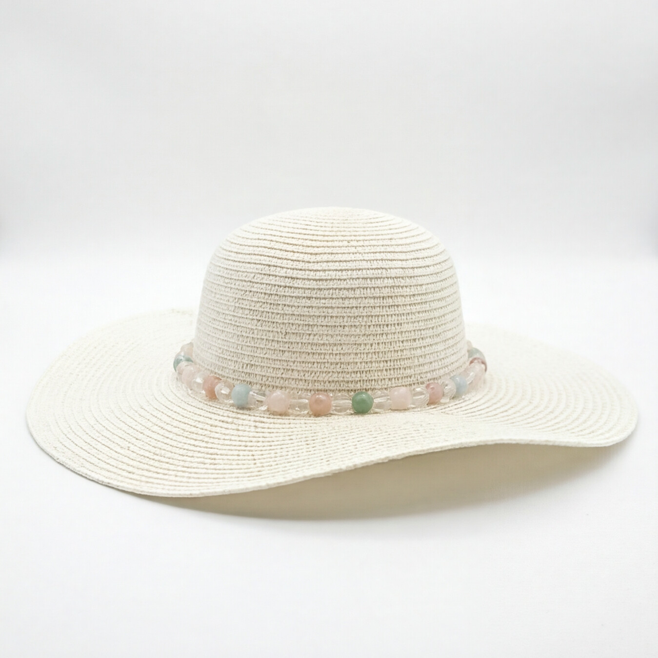 Pearl Straw Hat - Offwhite