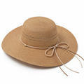 Ribbon Straw Hat - Beige